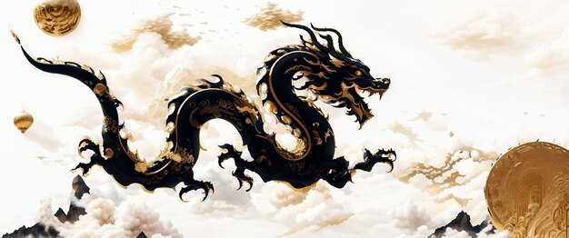 Vector year of the dragon chinese new year 2024