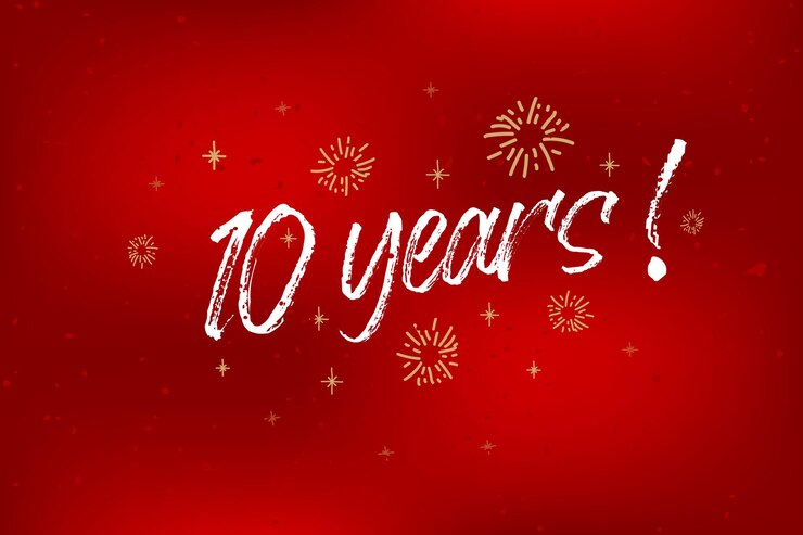 Vector years card banner years greeting scratched calligraphy text words gold stars hand drawn