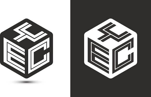 YEC letter logo ontwerp met illustrator kubus logo vector logo moderne alfabet lettertype overlapstijl