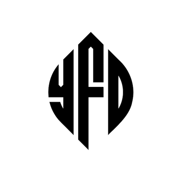 Дизайн логотипа YED с круглой буквой в форме круга и эллипса YED с эллипсовой буквой в типографическом стиле Три инициалы образуют логотип круга YED Круг Эмблема Абстрактная монограмма Письмо Марка Вектор