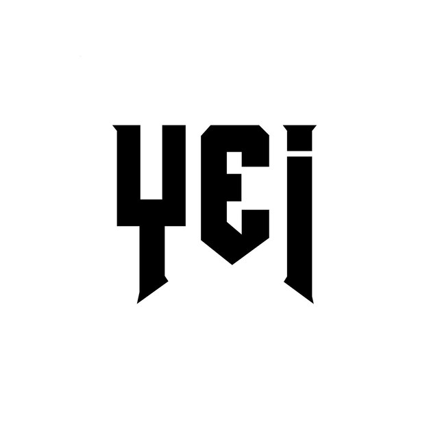yei letter logo design for technology company yei logo design black and white color combination yei logo yei vector yei design yei icon yei alphabet yei typography logo design