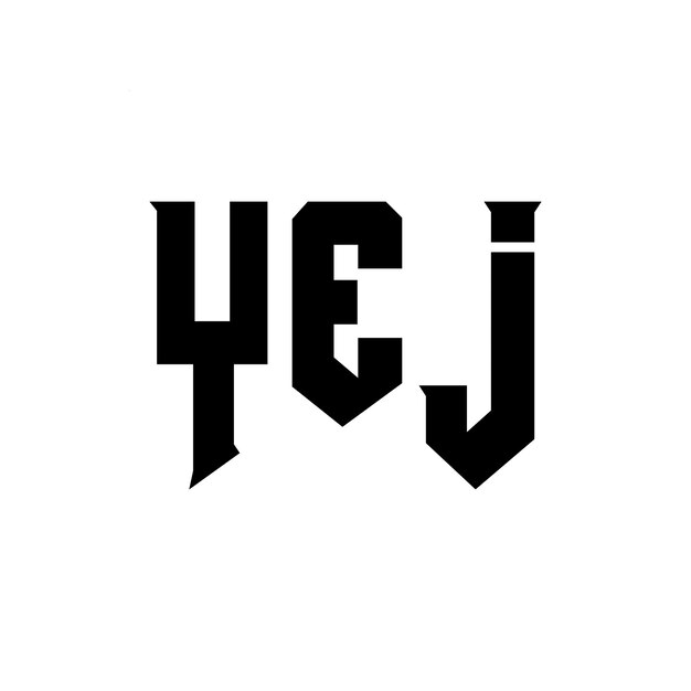 yej letter logo design for technology company yej logo design black and white color combination yej logo yej vector yej design yej icon yej alphabet yej typography logo design
