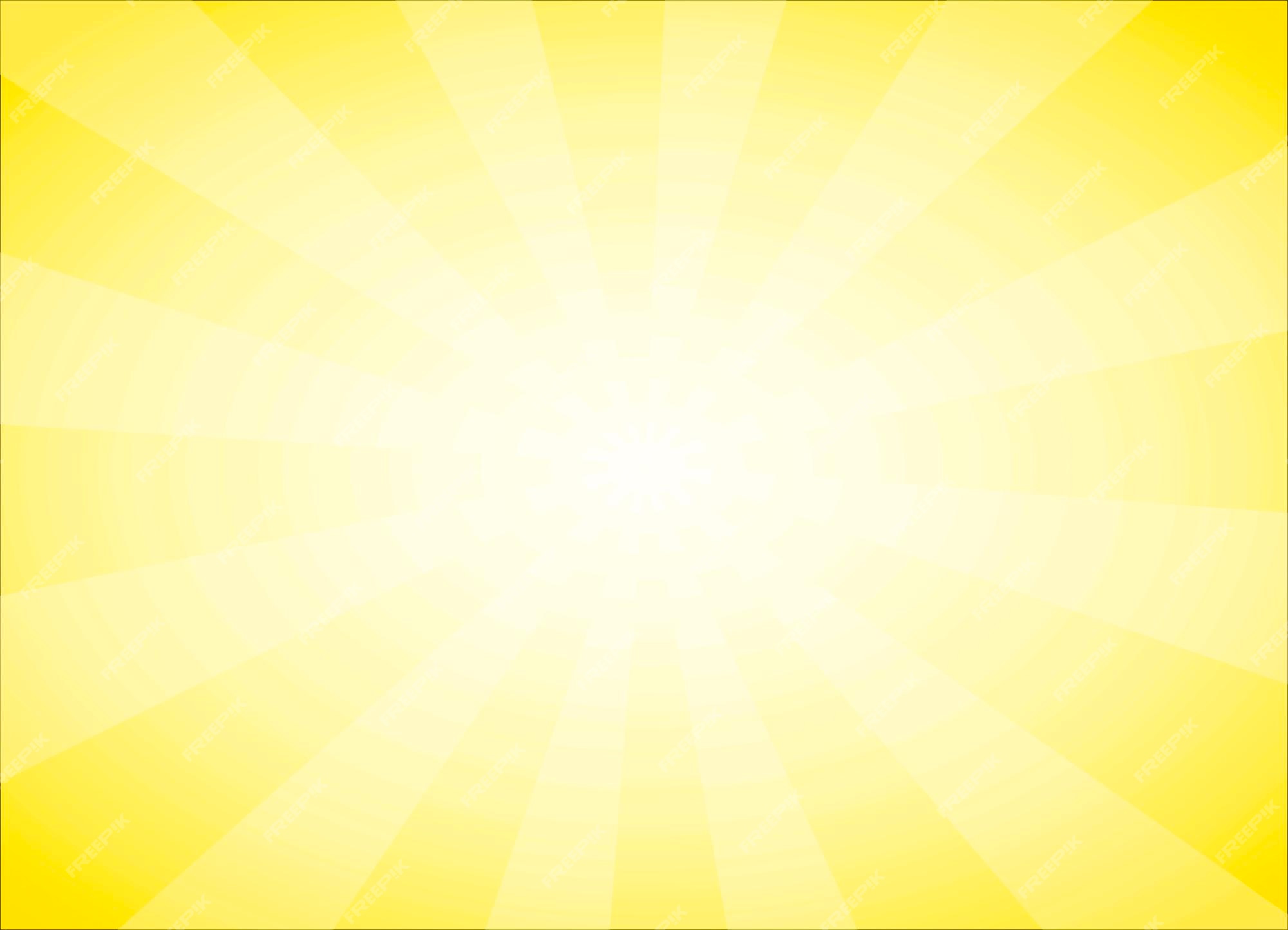 Premium Vector | Yellow abstract background with sun light burst