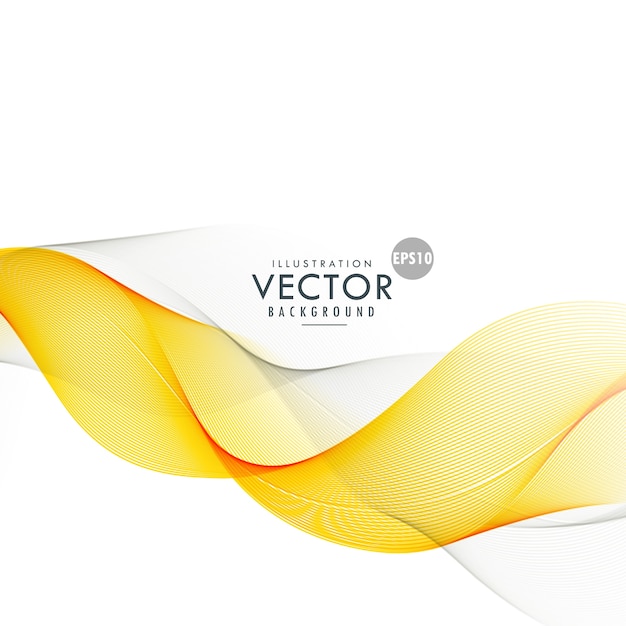 Vector yellow abstract wave background design