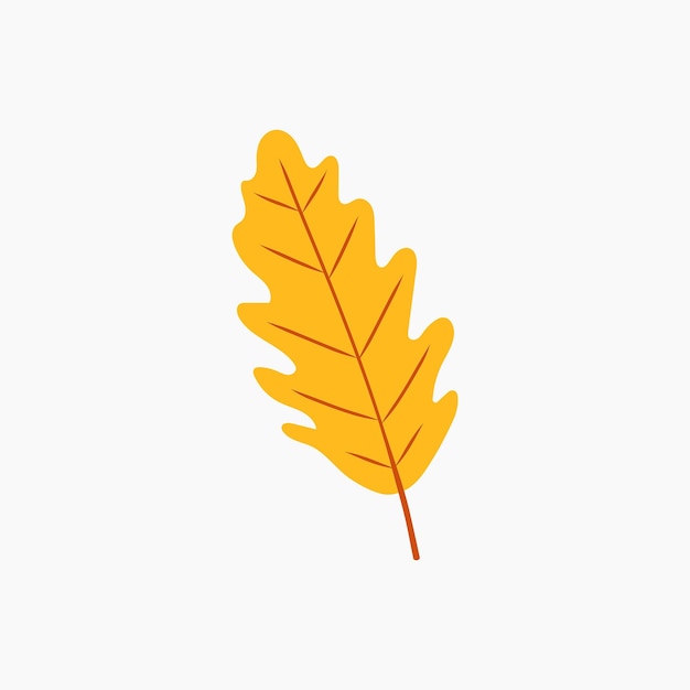 Yellow Autumn Leaf Element