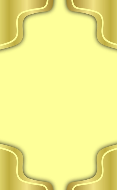 Желтый фон с рамкой из золота и зеленого.