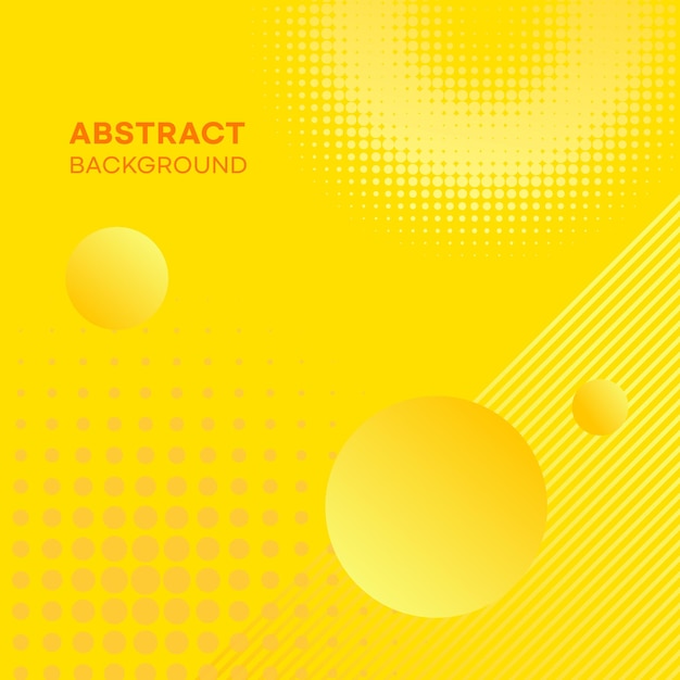 A yellow background with circles and the words abstract background.