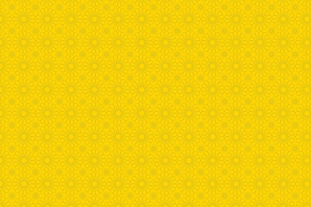 A yellow background with a pattern of flowers