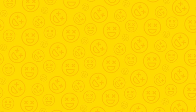 A yellow background with smileys and the word smile on it