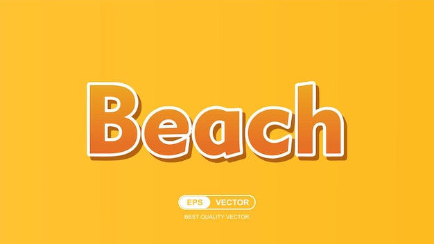 Желтый фон со словом «пляж».