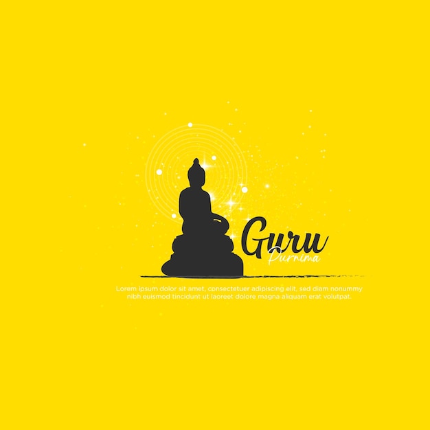 Vector a yellow background with a yellow background with the words guru.