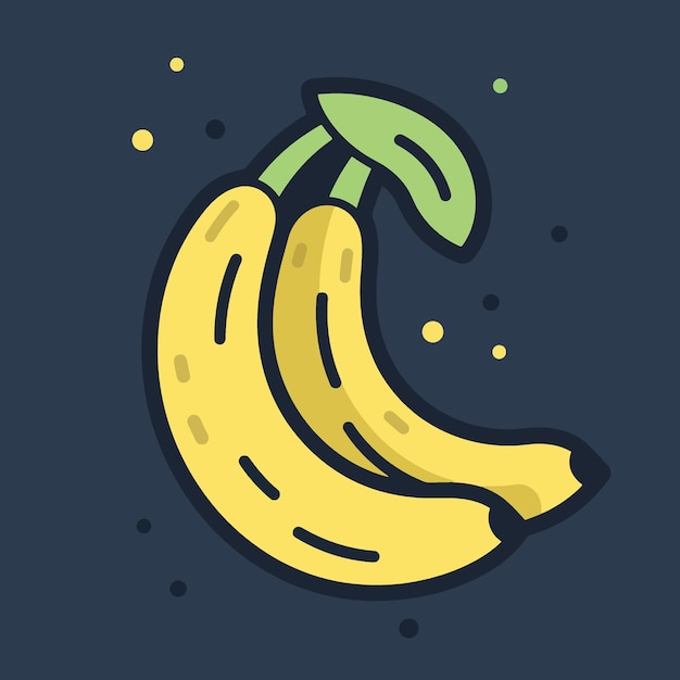 Yellow banana fruit isolated