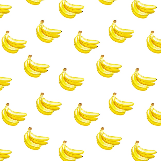 Желтые бананы на белом фоне узор орнамента текстиля