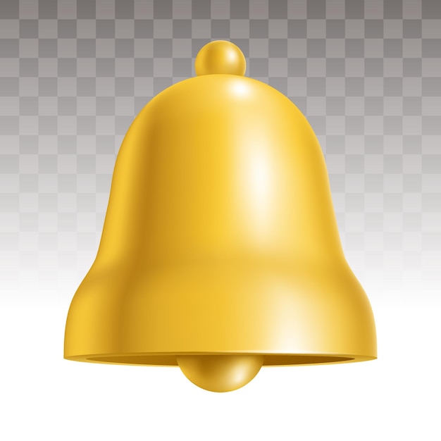yellow bell vector illustration isolated on white background
