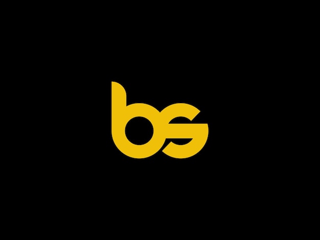 Vector yellow bg logo on a black background