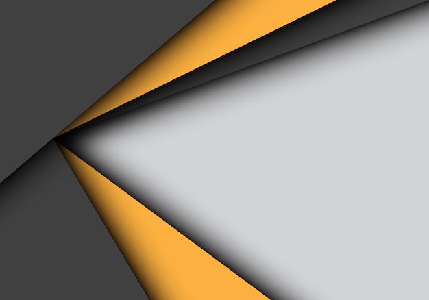 Vector yellow black arrow overlap on gray background.