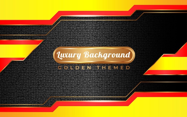 Yellow and black background golden style