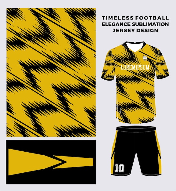 A yellow and black jersey that says'timeless football'on it
