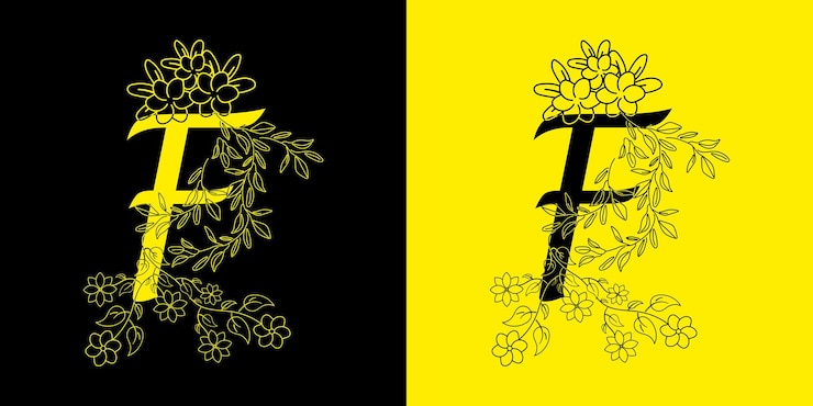 Vector a yellow and black logo with the letter p on it