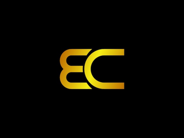 「ec」というタイトルの黄色と黒のロゴ