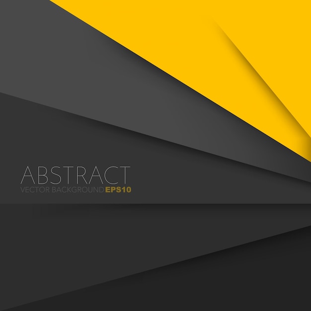 Vector yellow and black overlap vector paper background