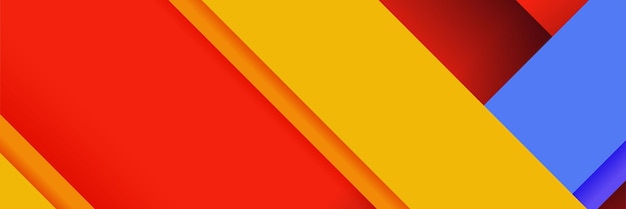 Fondo rosso blu giallo della bandiera. modello astratto del fondo del modello dell'insegna di progettazione grafica di vettore.