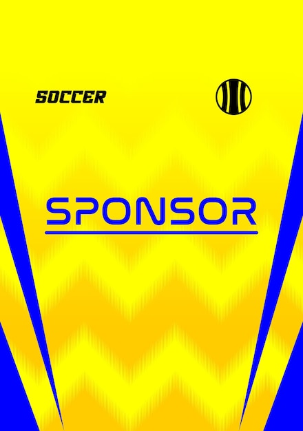 a yellow and blue soccer background for sublimation