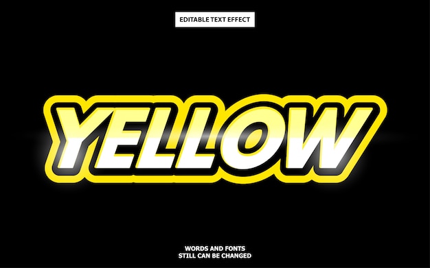 Yellow bold text effect