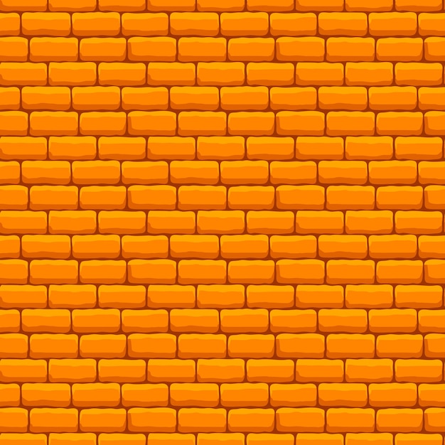 yellow brick wall seamless texture. vector illustration of industrial background.