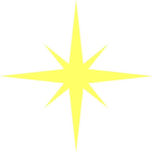 Yellow Bright Stars Shape Icons