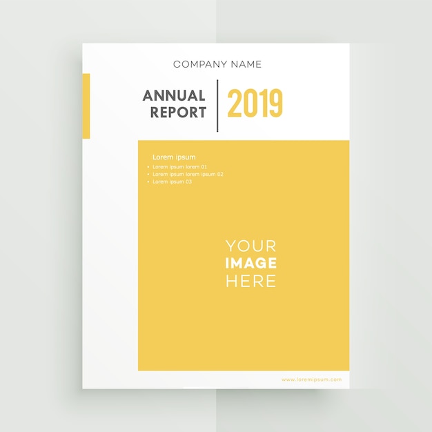 Vector yellow brochure