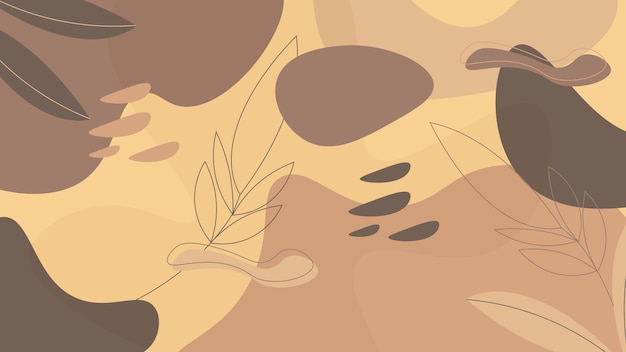 Abstract marrone forme organiche acquerello pastello tono della terra blog banner sfondo