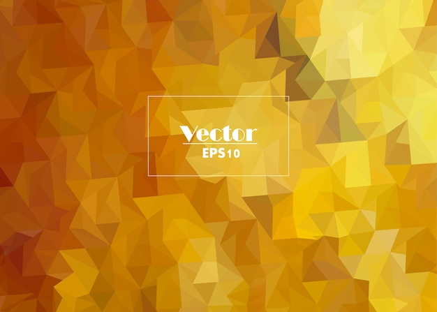 Vector yellow brown digital abstract vector color image stylized from triangles