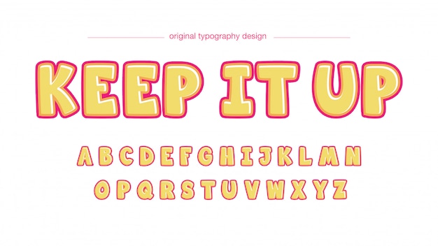 Yellow Bubble Cartoon Typography 