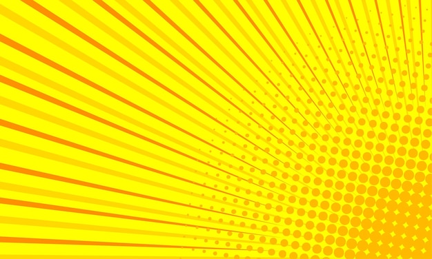 Yellow burst abstract comic background