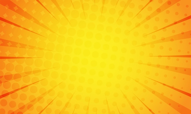 yellow burst comic pop art background