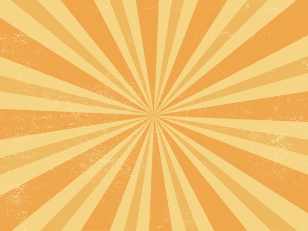 Vector yellow burst retro background