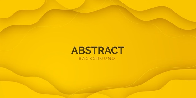 yellow business abstract banner background with fluid gradient wavy shapes vector design post