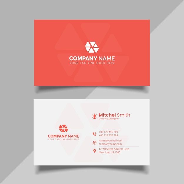 Yellow business card design, corporate business template design