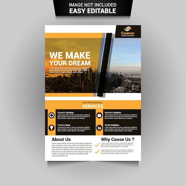 Yellow Business flyer Template