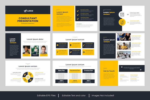 Yellow business powerpoint presentation template