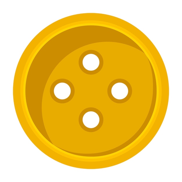 Vector yellow button