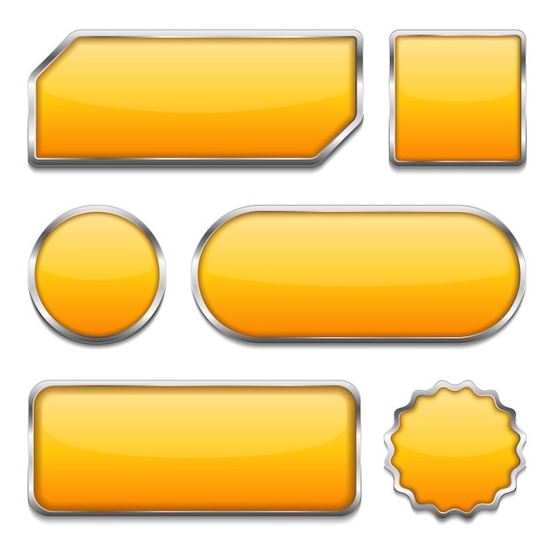 Vector yellow buttons