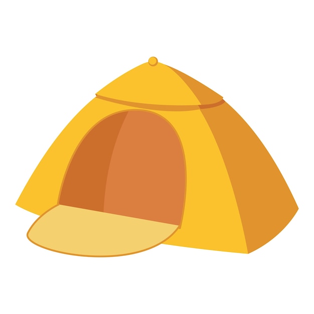 Vector yellow camping tent