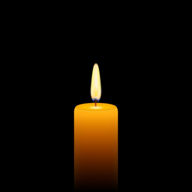 Vector of yellow candle