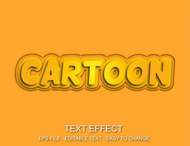 Yellow cartoon text effect