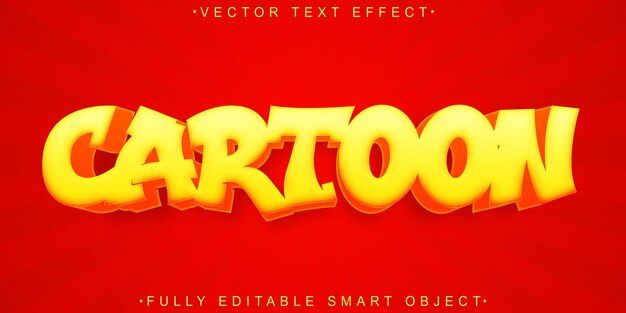 Yellow Cartoon Vector Fully Editable Smart Object Text Effect