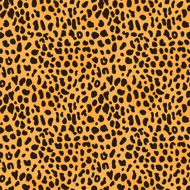 Vector yellow cheetah skin seamless animal background