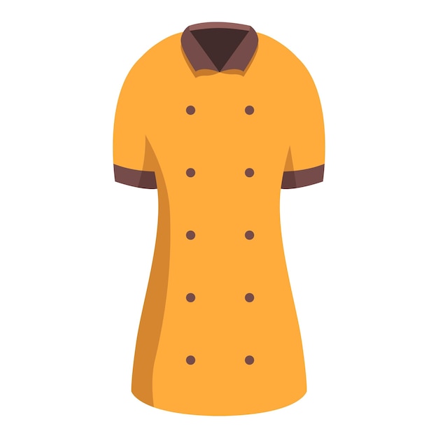 yellow chef uniform with short sleeves for cooking