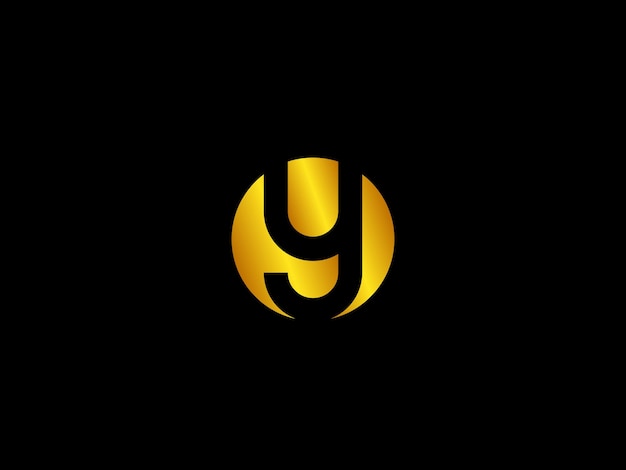 Vector a yellow circle with the letter y on it